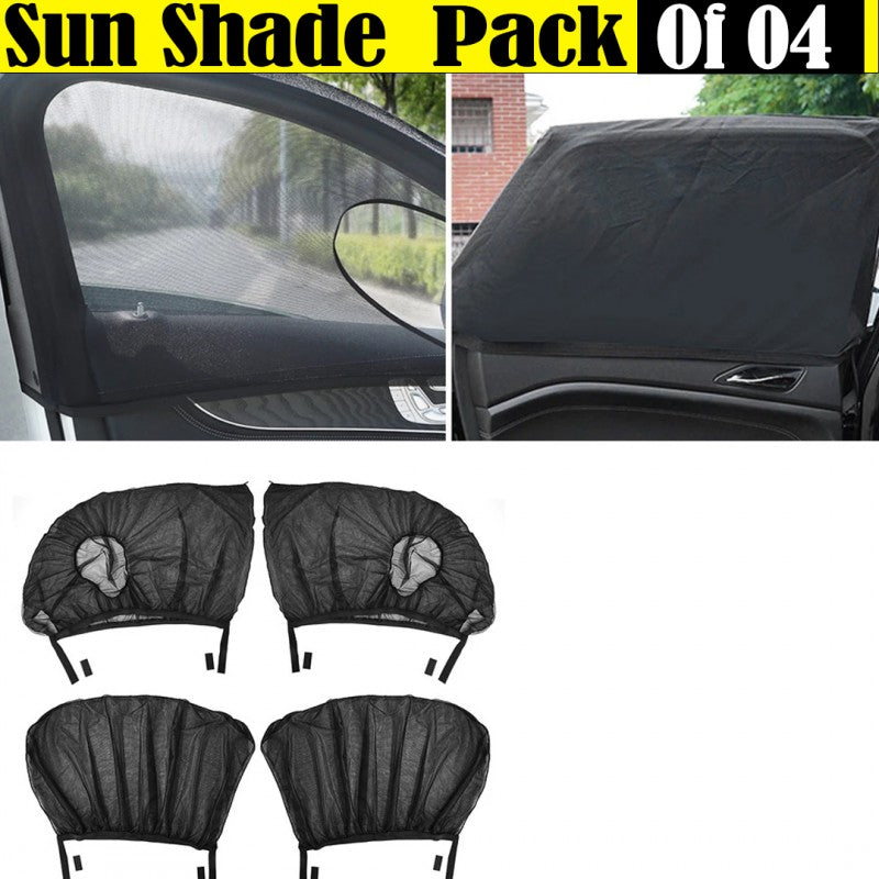 Car Window Sun Shade Mesh (Pack Of 04)