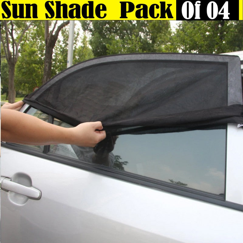 Car Window Sun Shade Mesh (Pack Of 04)