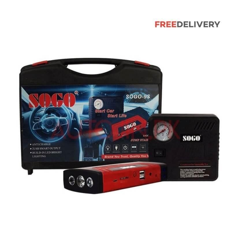 SOGO POWERBANK JUMP STARTER WITH AIR PUMP COMPRESSOR